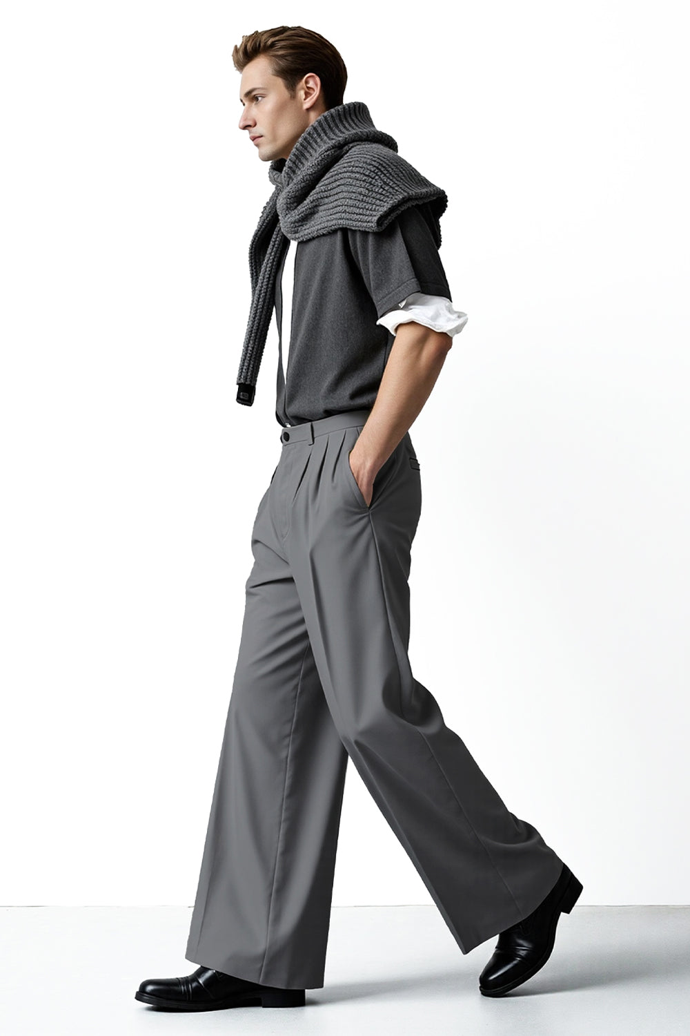 Men's Relaxed Baggy Pant - Dark Grey