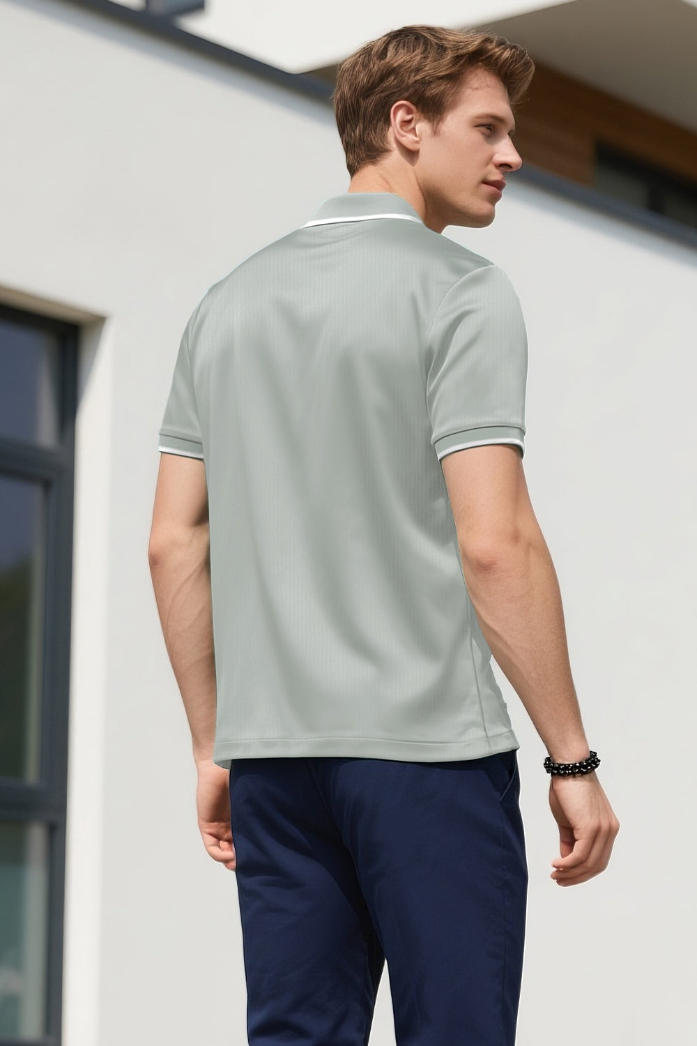 Men's High Quality Slim Fit Polo Shirt - Grey