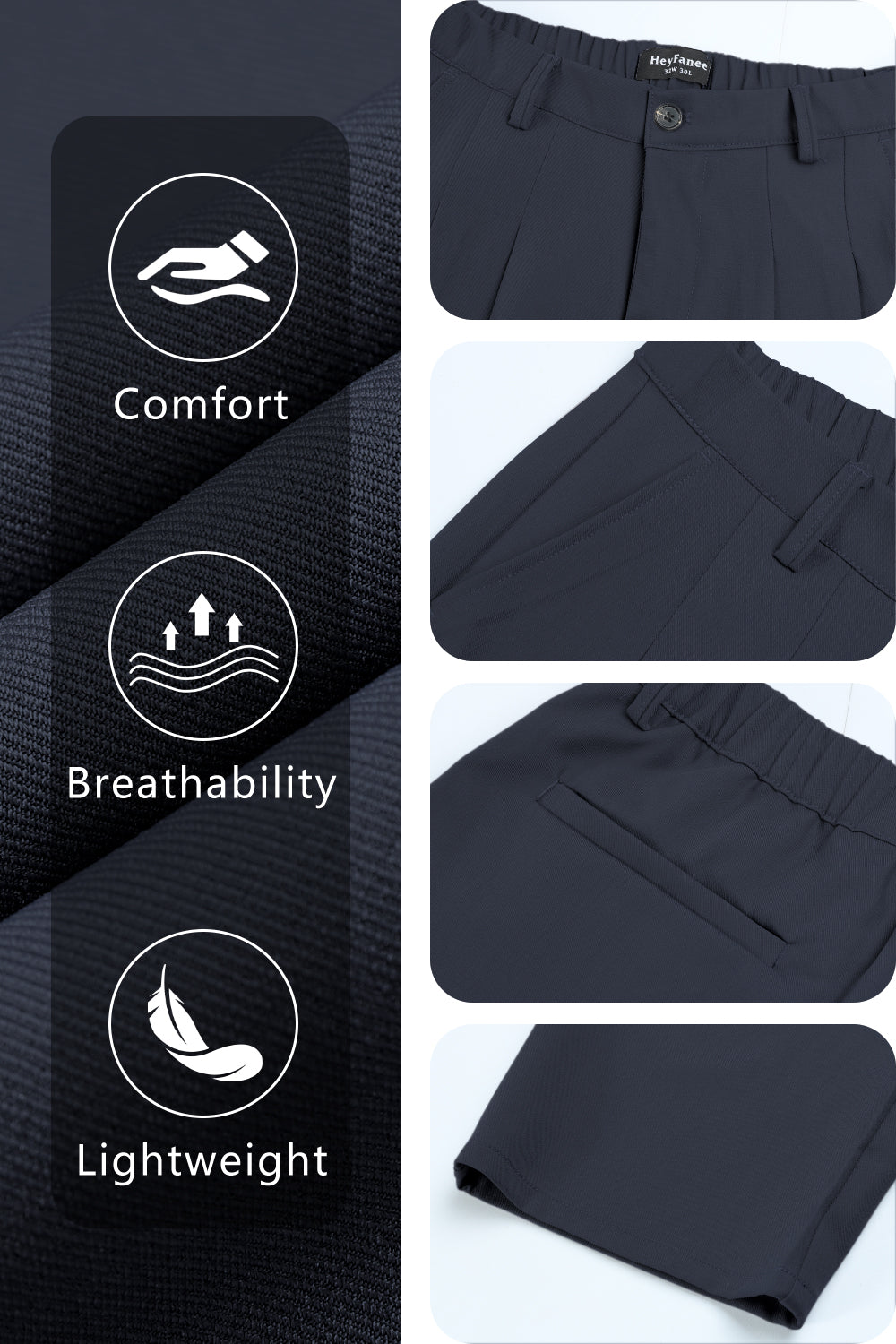 Men's Relaxed Baggy Pant - Dark Blue