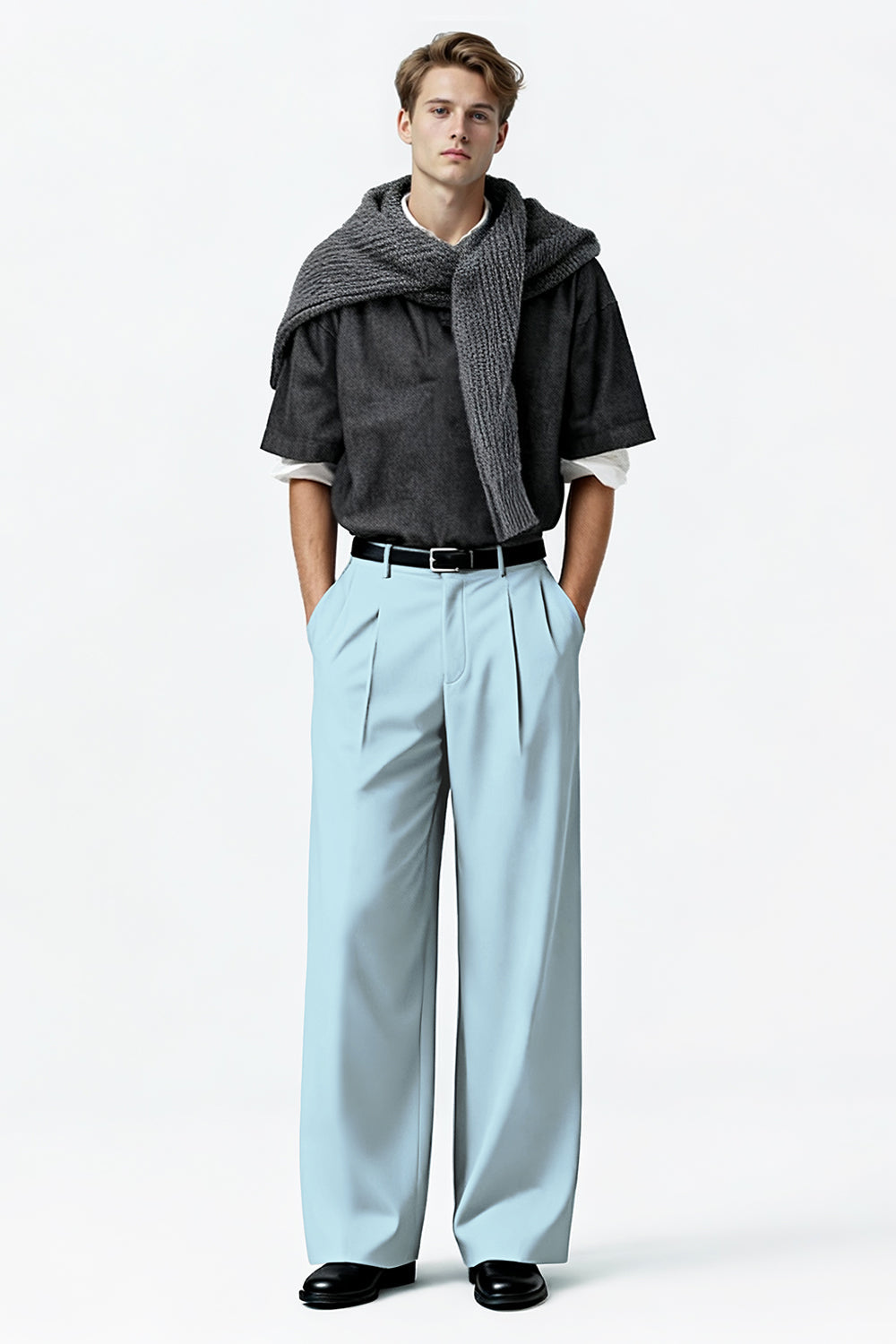 Men's Relaxed Baggy Pant - Light Blue