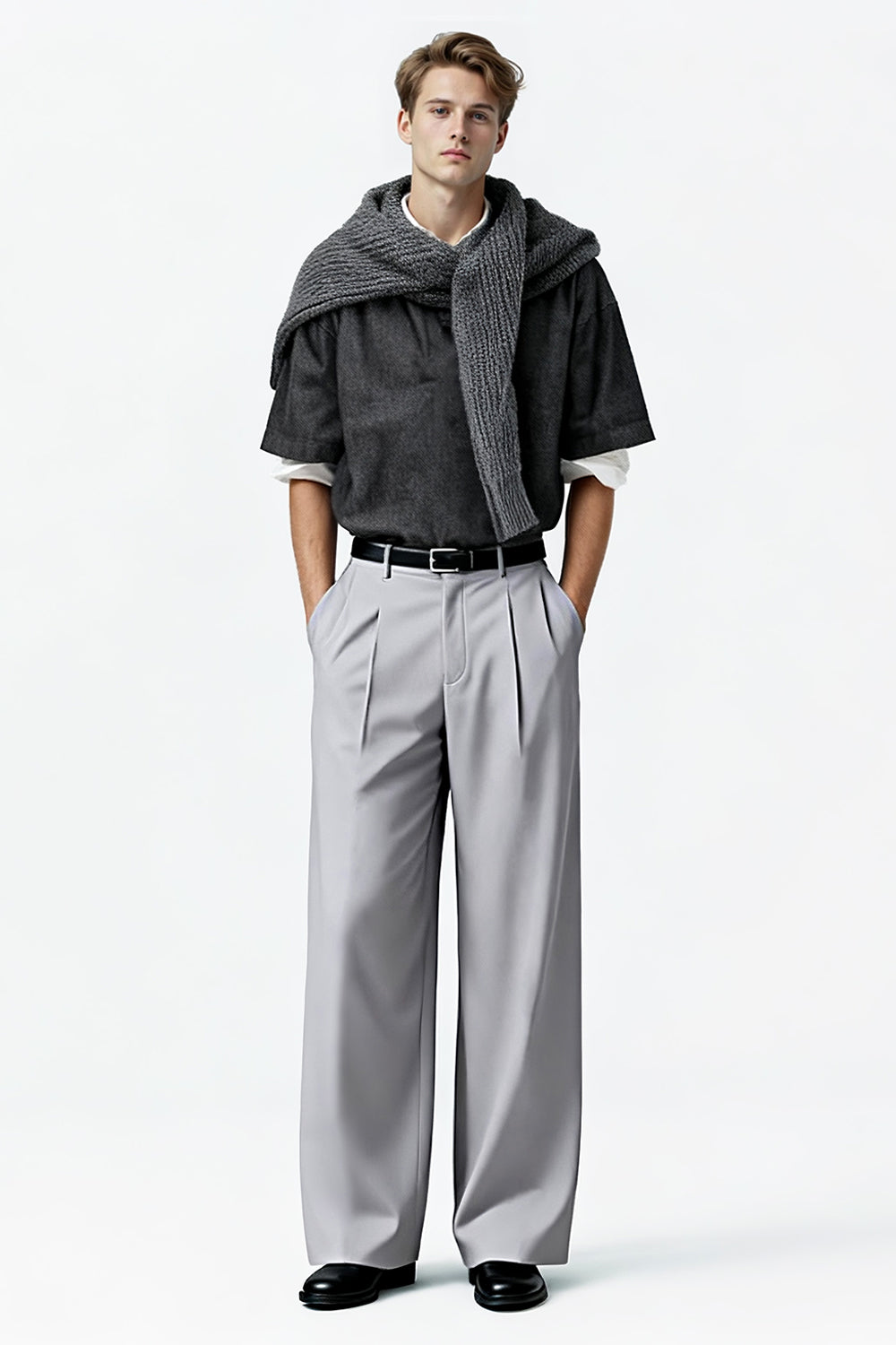 Men's Relaxed Baggy Pant - Light Grey