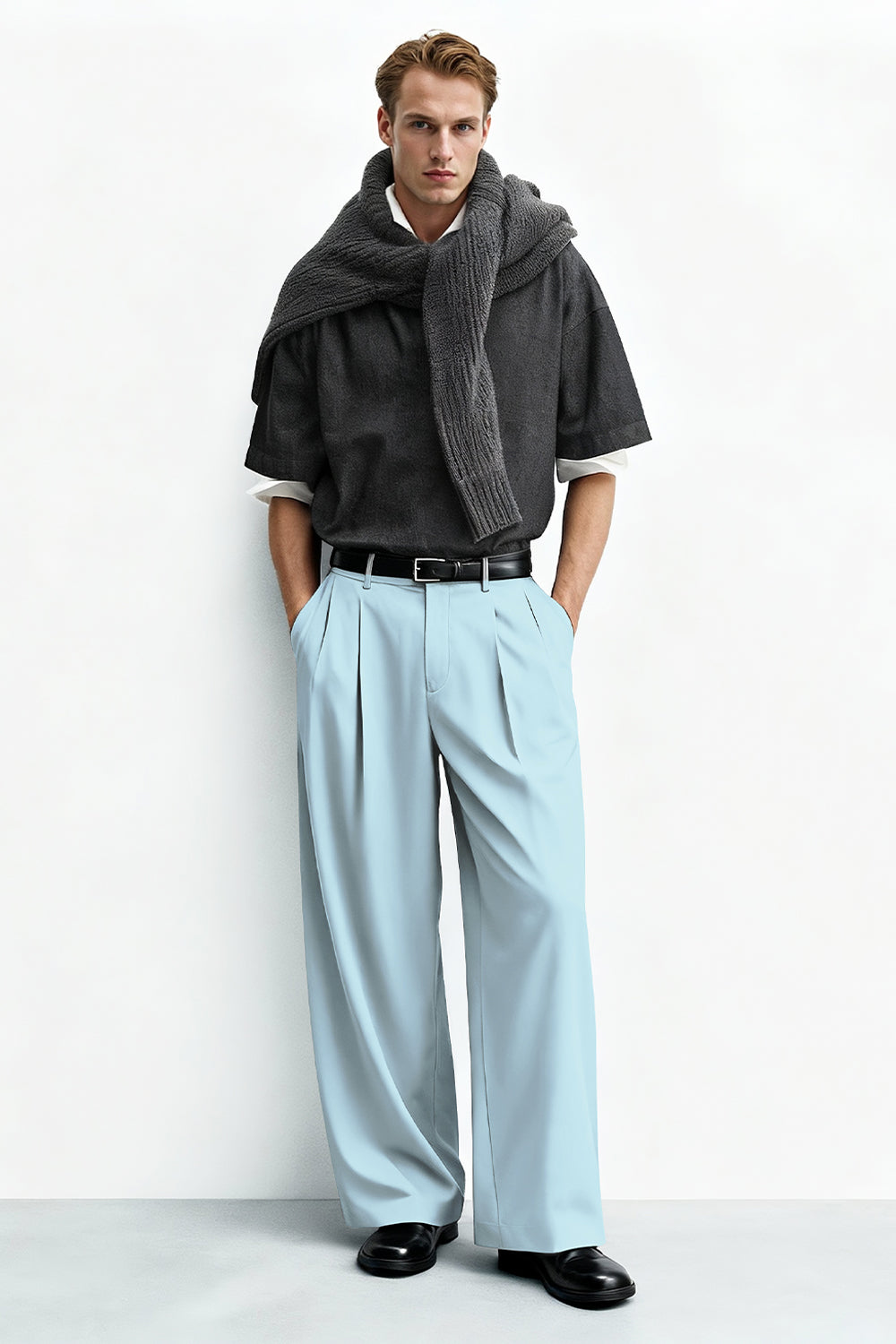 Men's Relaxed Baggy Pant - Light Blue