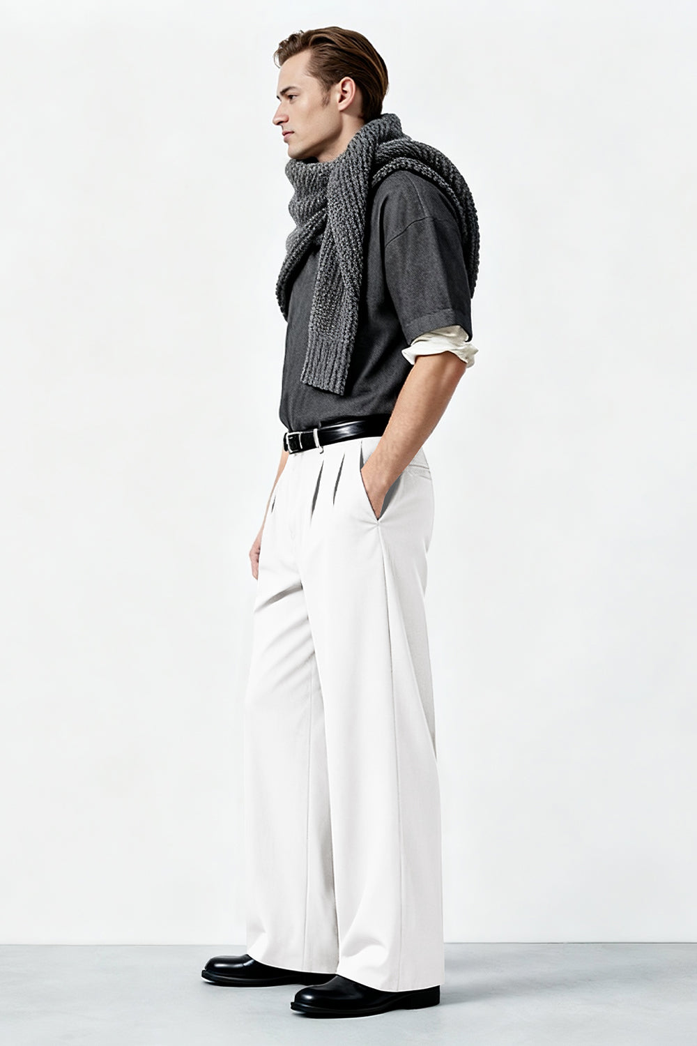 Men's Relaxed Baggy Pant - White