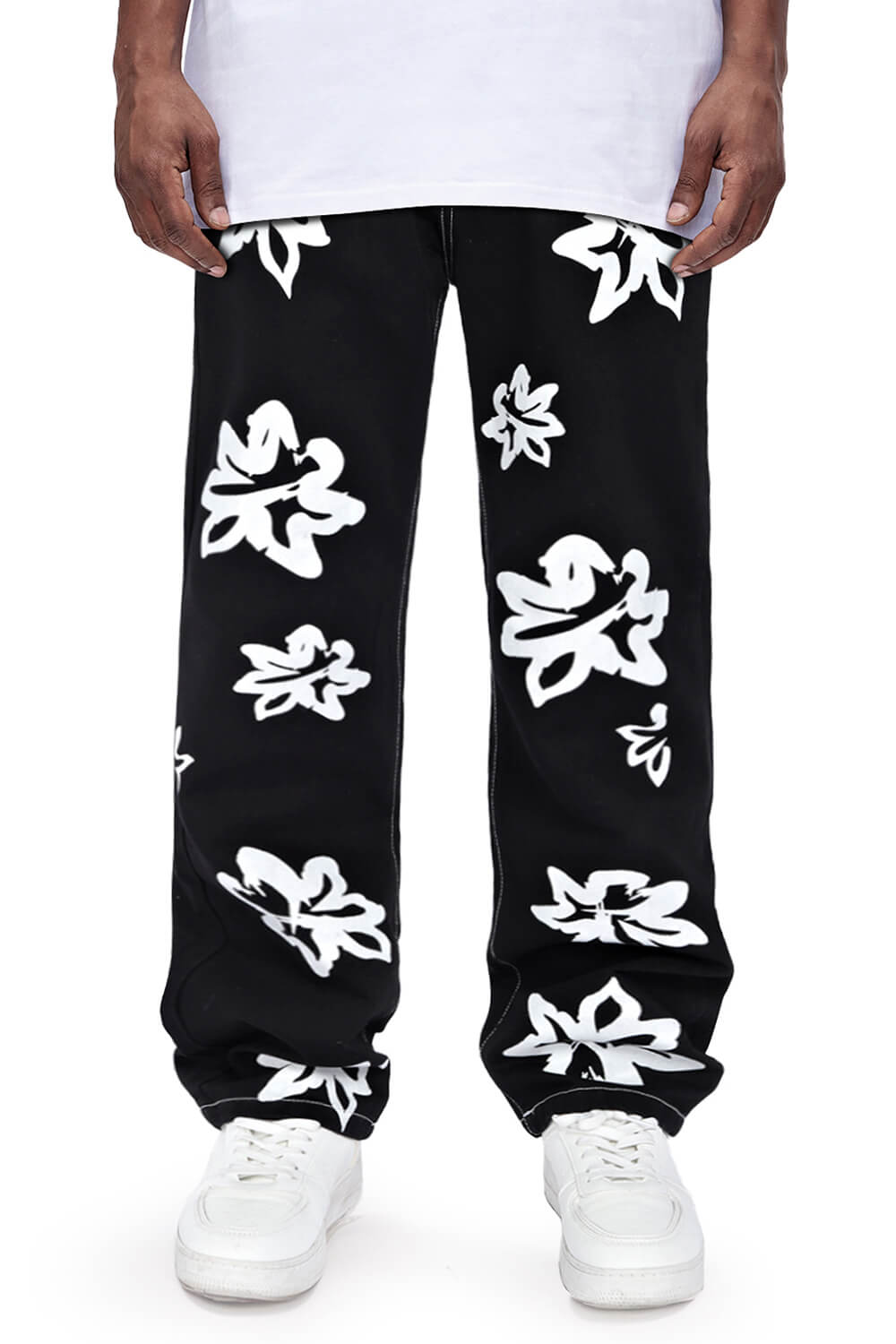 Men's Straight Jean - Black & Printed