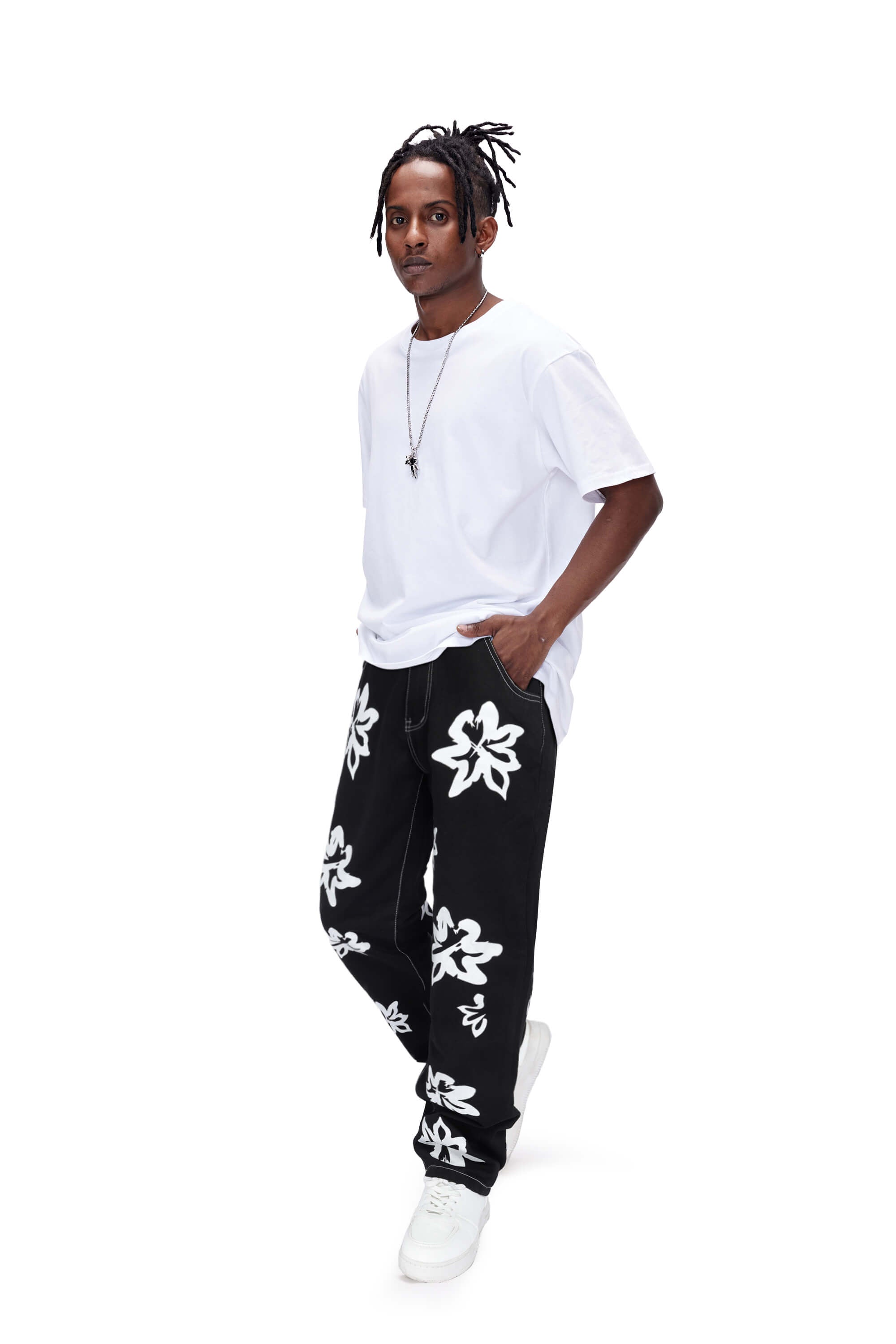 Men's Straight Jean - Black & Printed