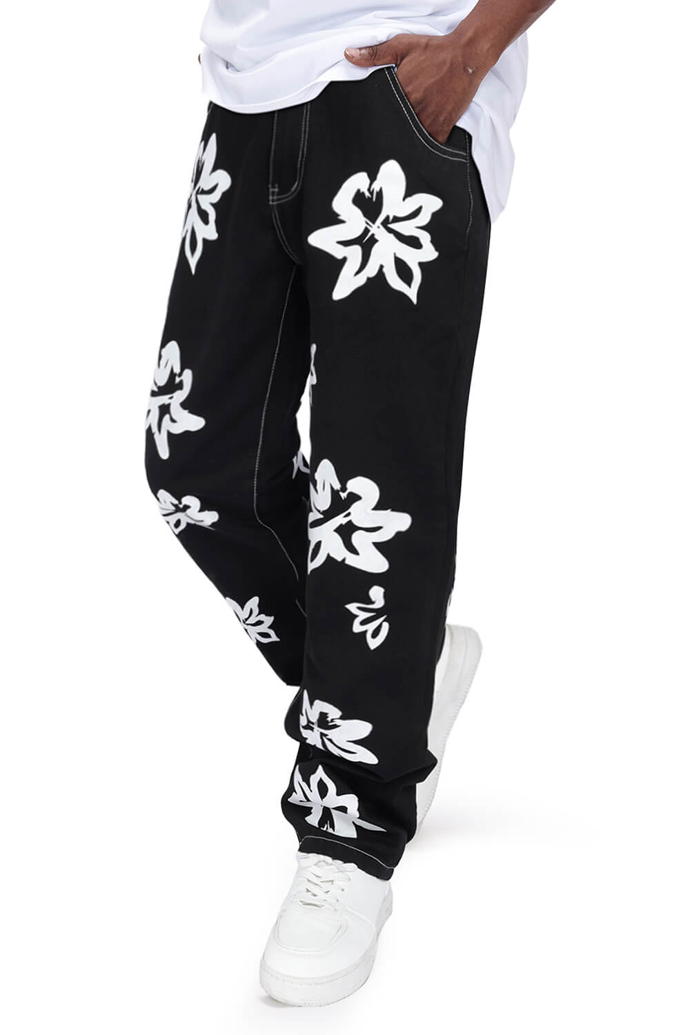 Men's Straight Jean - Black & Printed