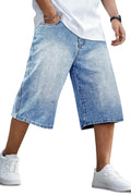 Men's Loose Denim Short - Light Blue