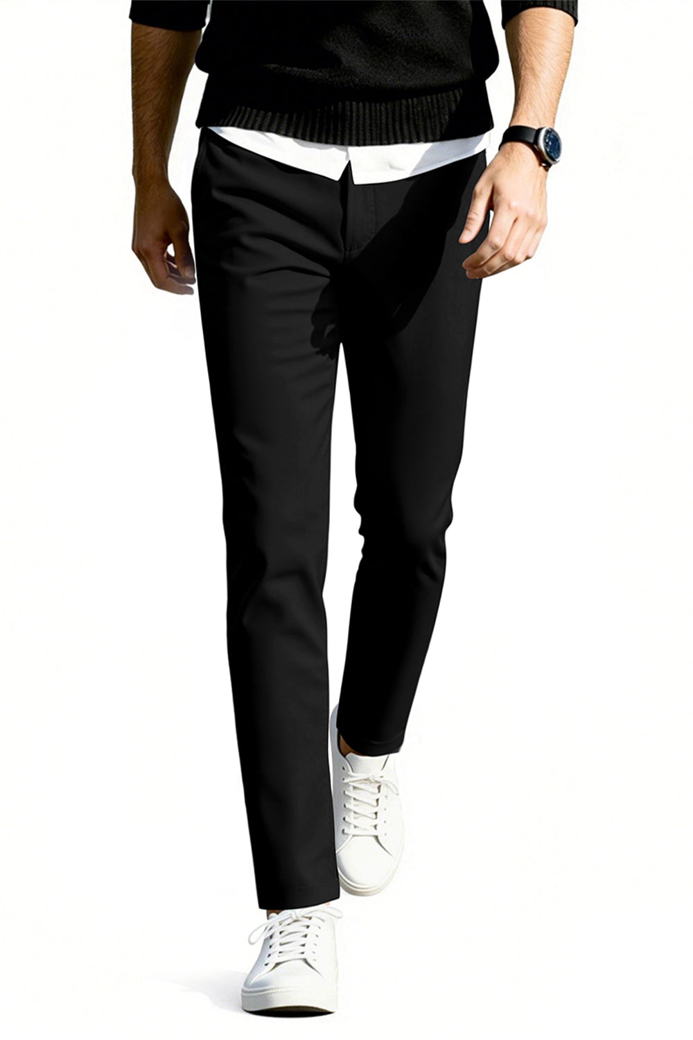 Men's Slim Fit Dress Pant - Black