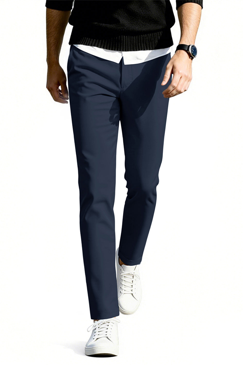 Men's Slim Fit Dress Pant - Dark Blue
