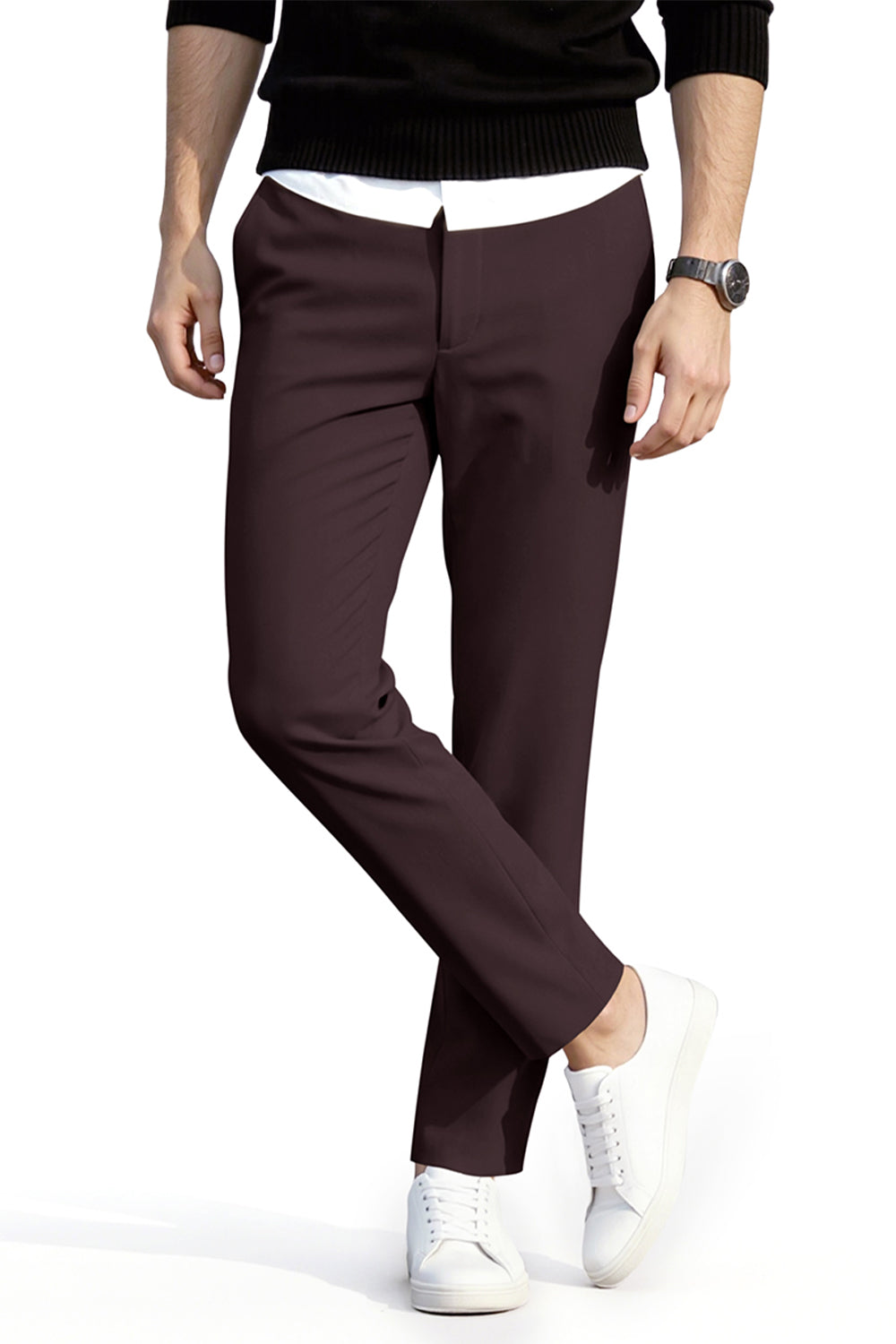 Men's Slim Fit Dress Pant - Brown