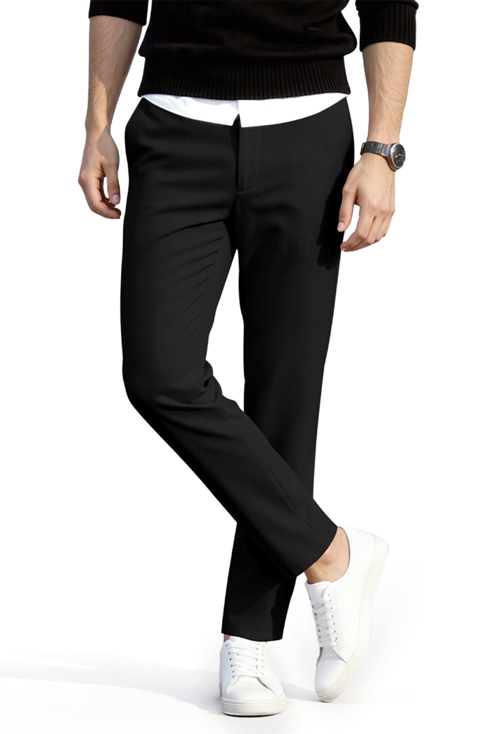 Men's Slim Fit Dress Pant - Black