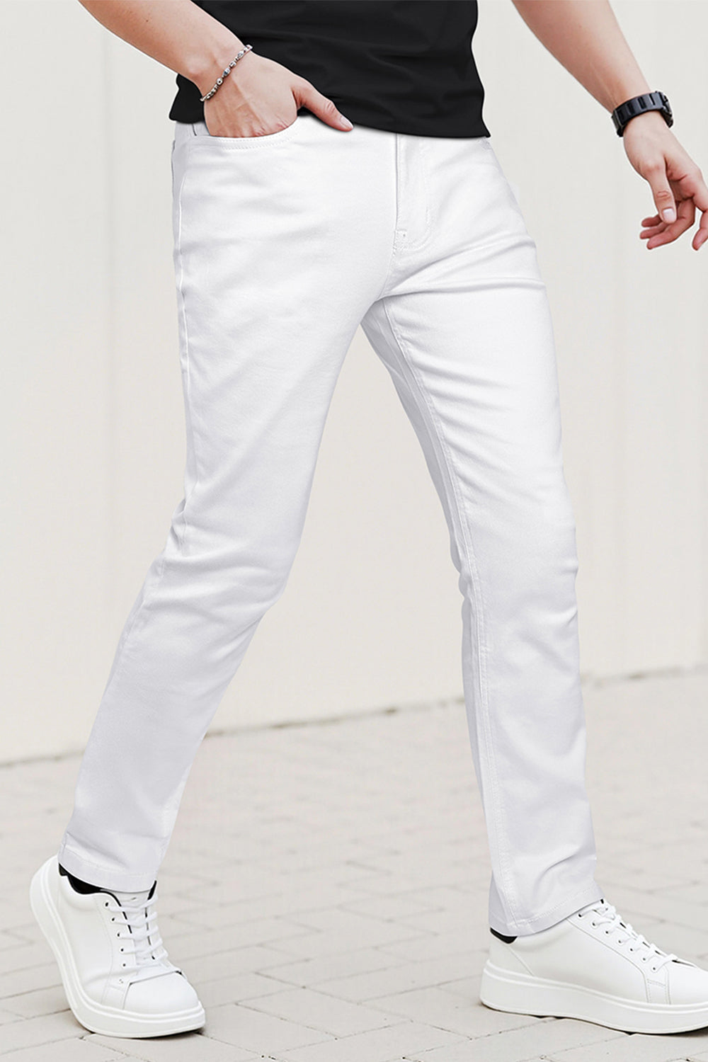 Men's Stretch Slim Fit Jean - White
