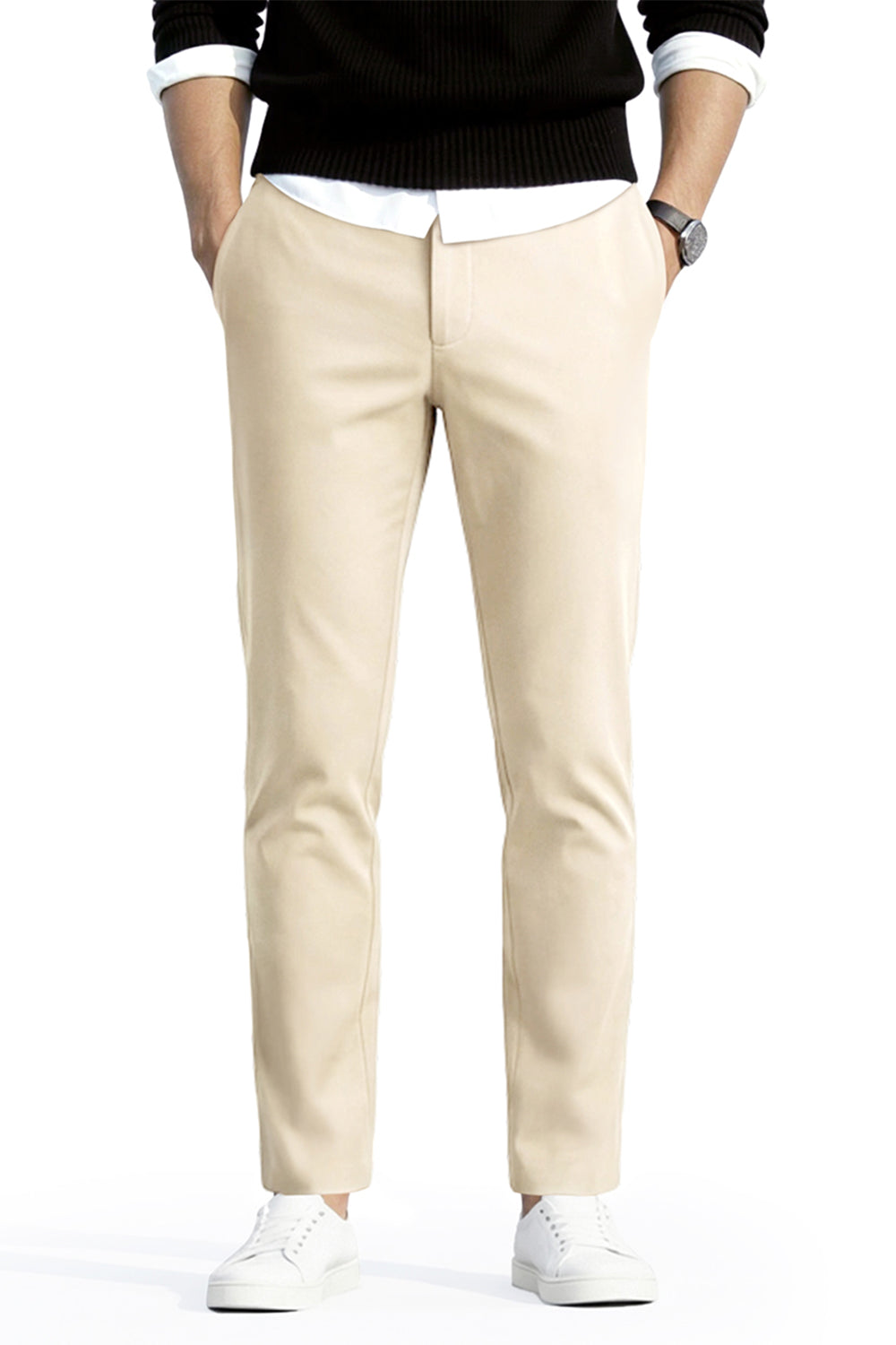 Men's Slim Fit Dress Pant - Beige