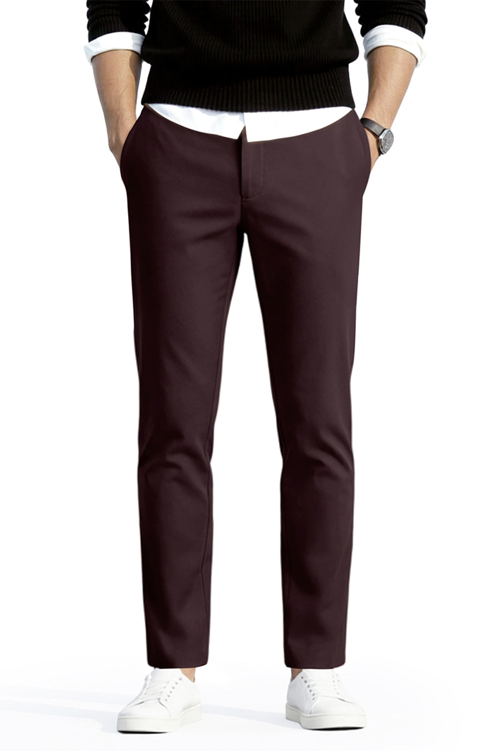 Men's Slim Fit Dress Pant - Brown