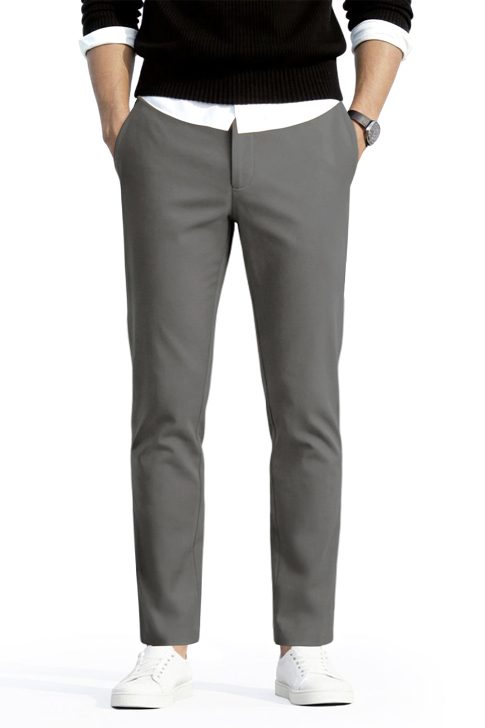 Men's Slim Fit Dress Pant - Grey