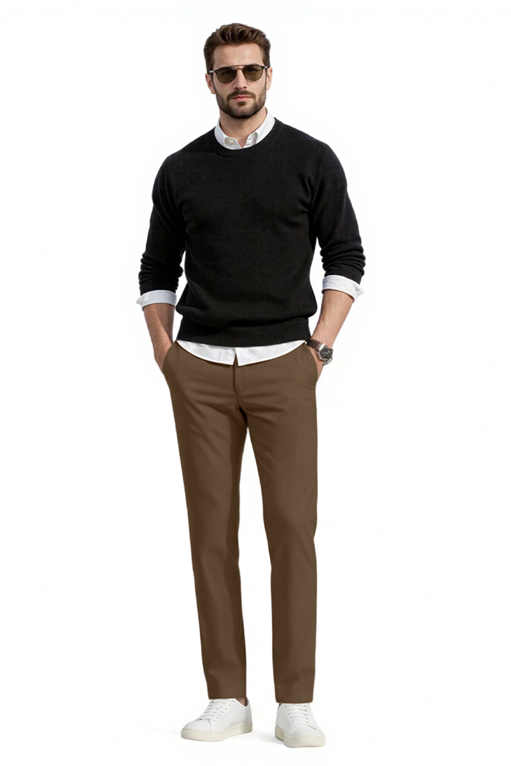 Men's Slim Fit Dress Pant - Camel