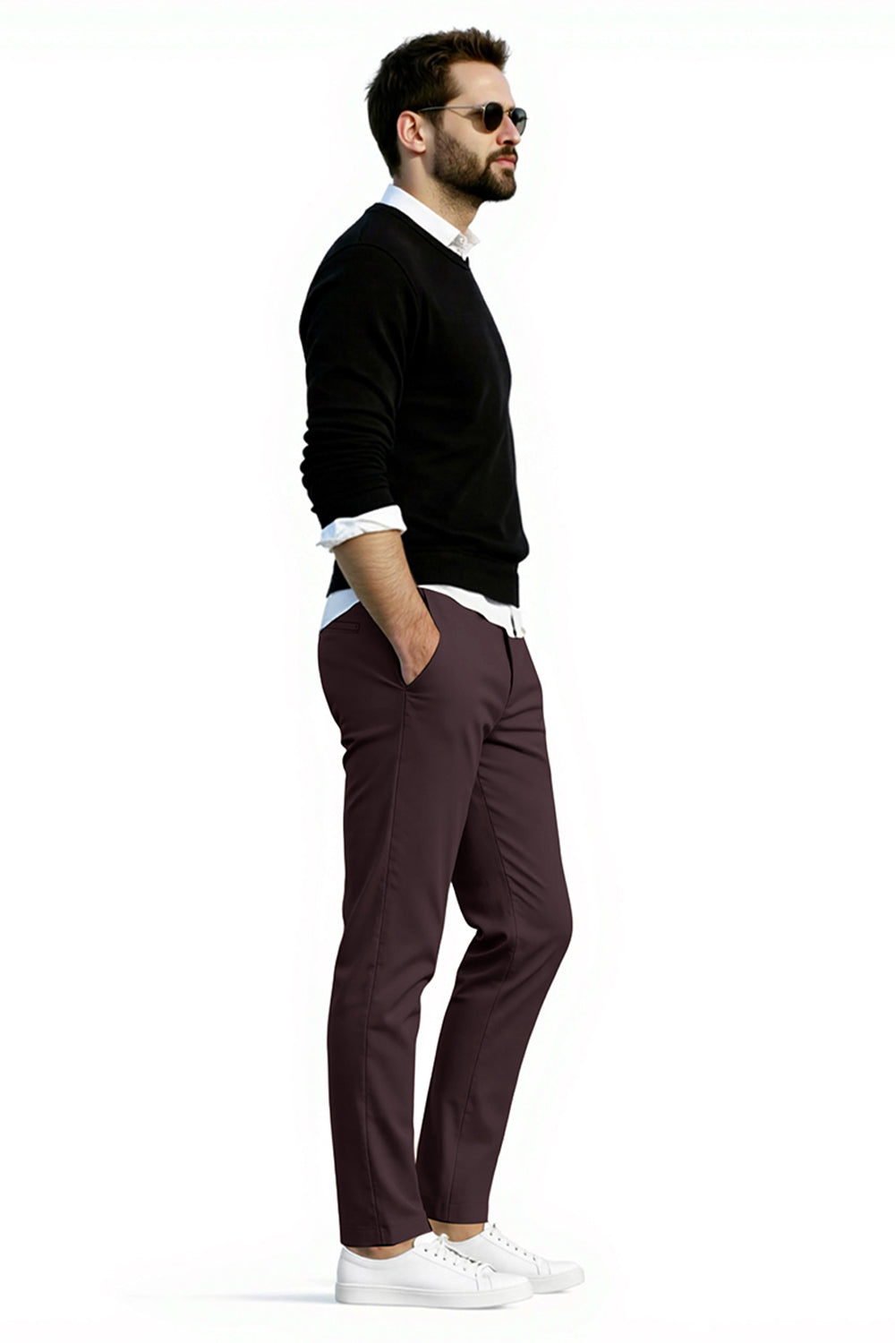Men's Slim Fit Dress Pant - Brown