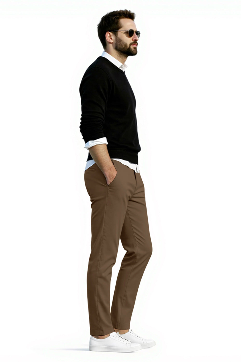 Men's Slim Fit Dress Pant - Camel