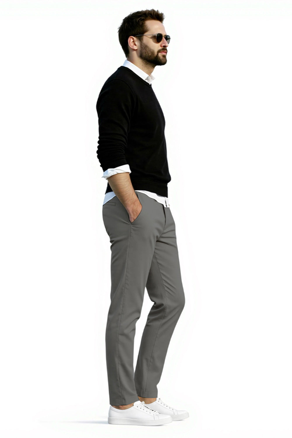 Men's Slim Fit Dress Pant - Grey