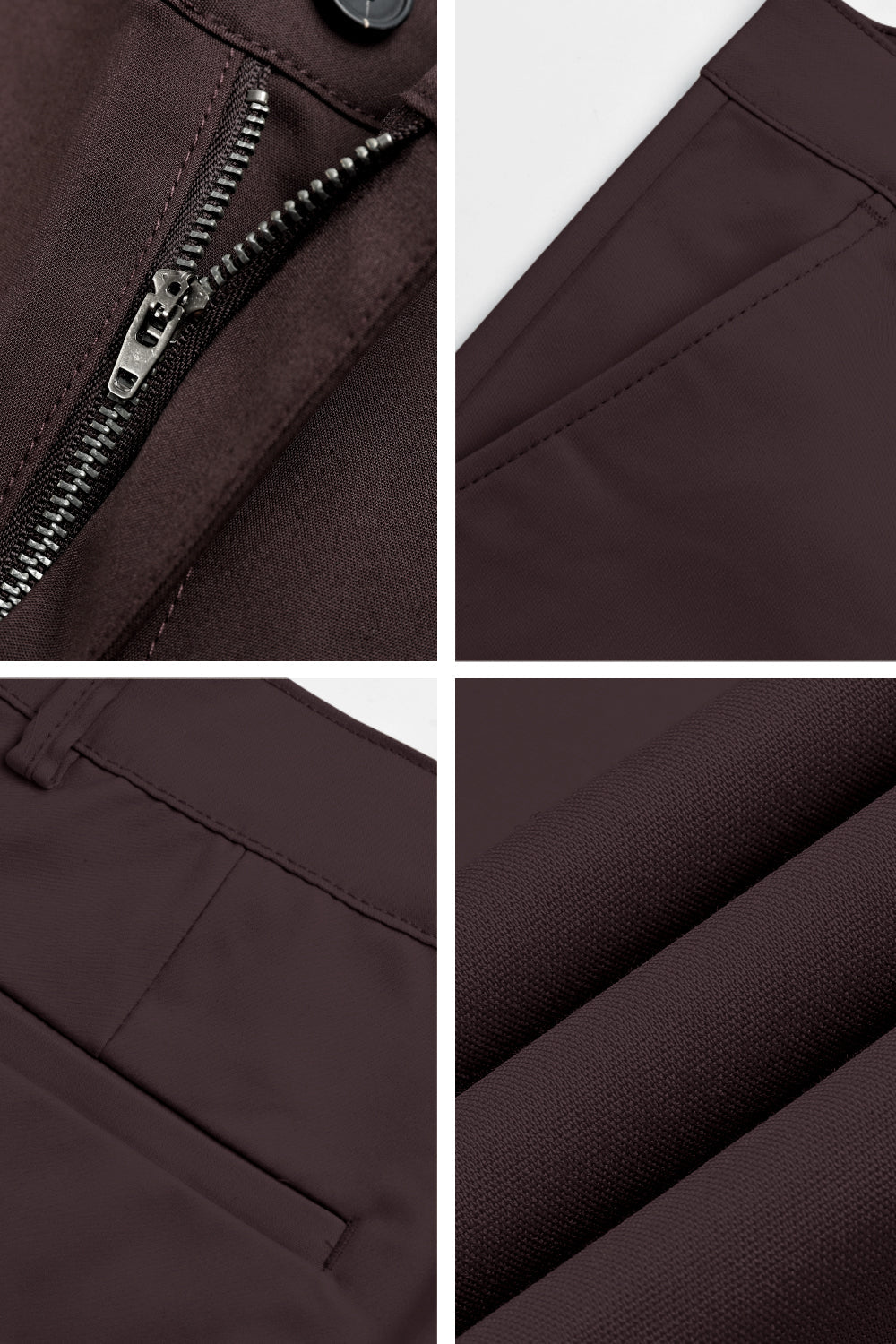 Men's Slim Fit Dress Pant - Brown