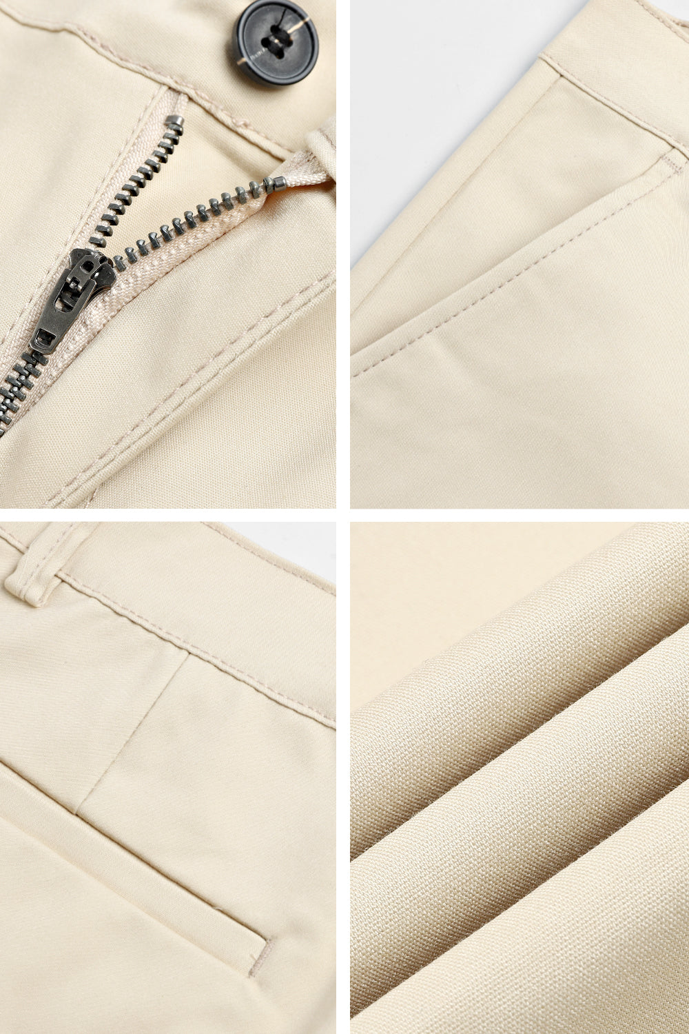 Men's Slim Fit Dress Pant - Beige