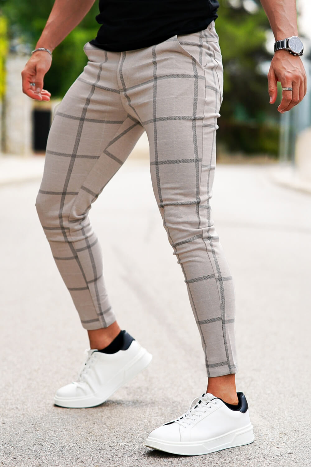Mens Skinny Pant - Plaid