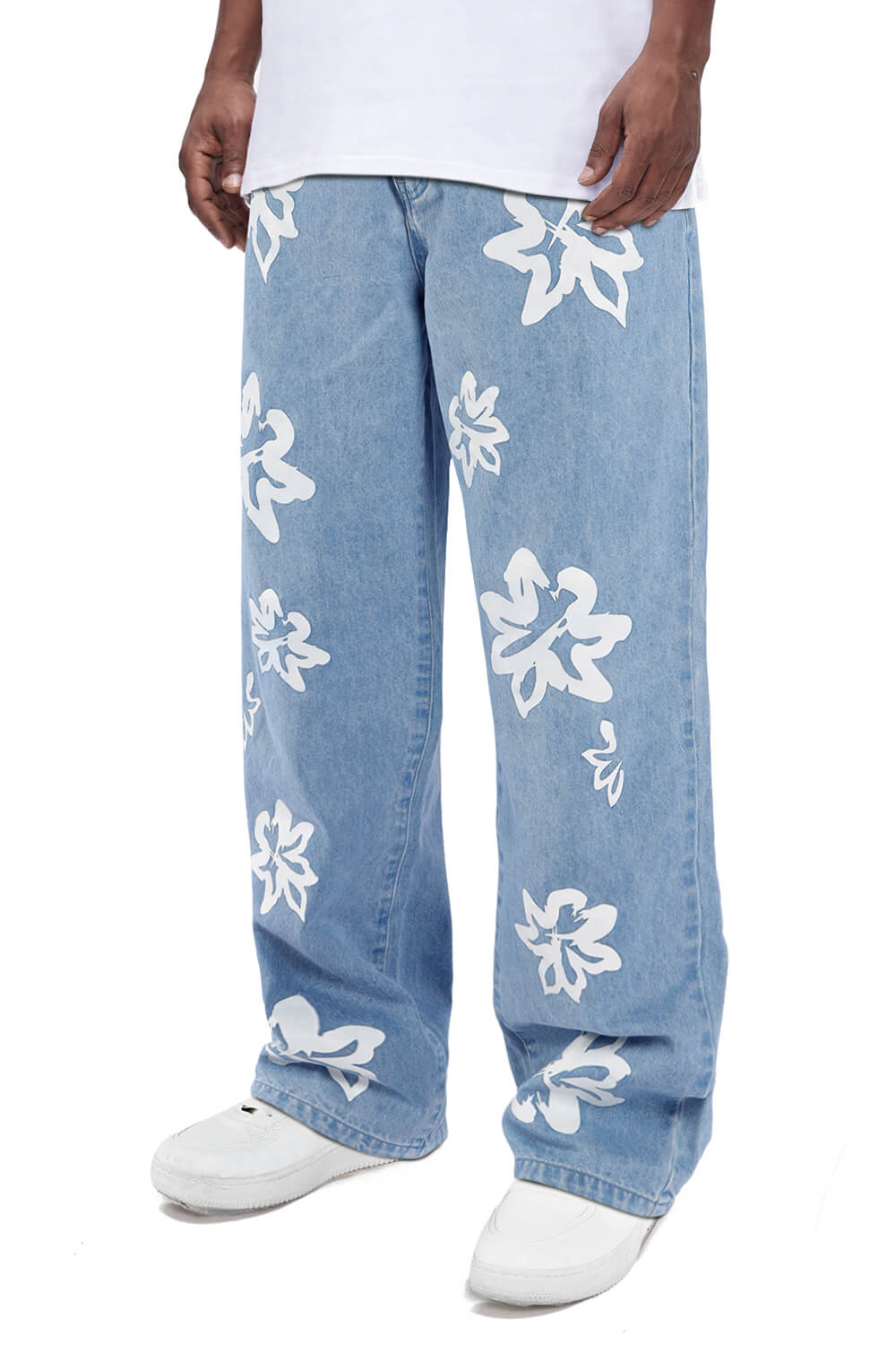 Men's Straight Jean - Blue & Printed