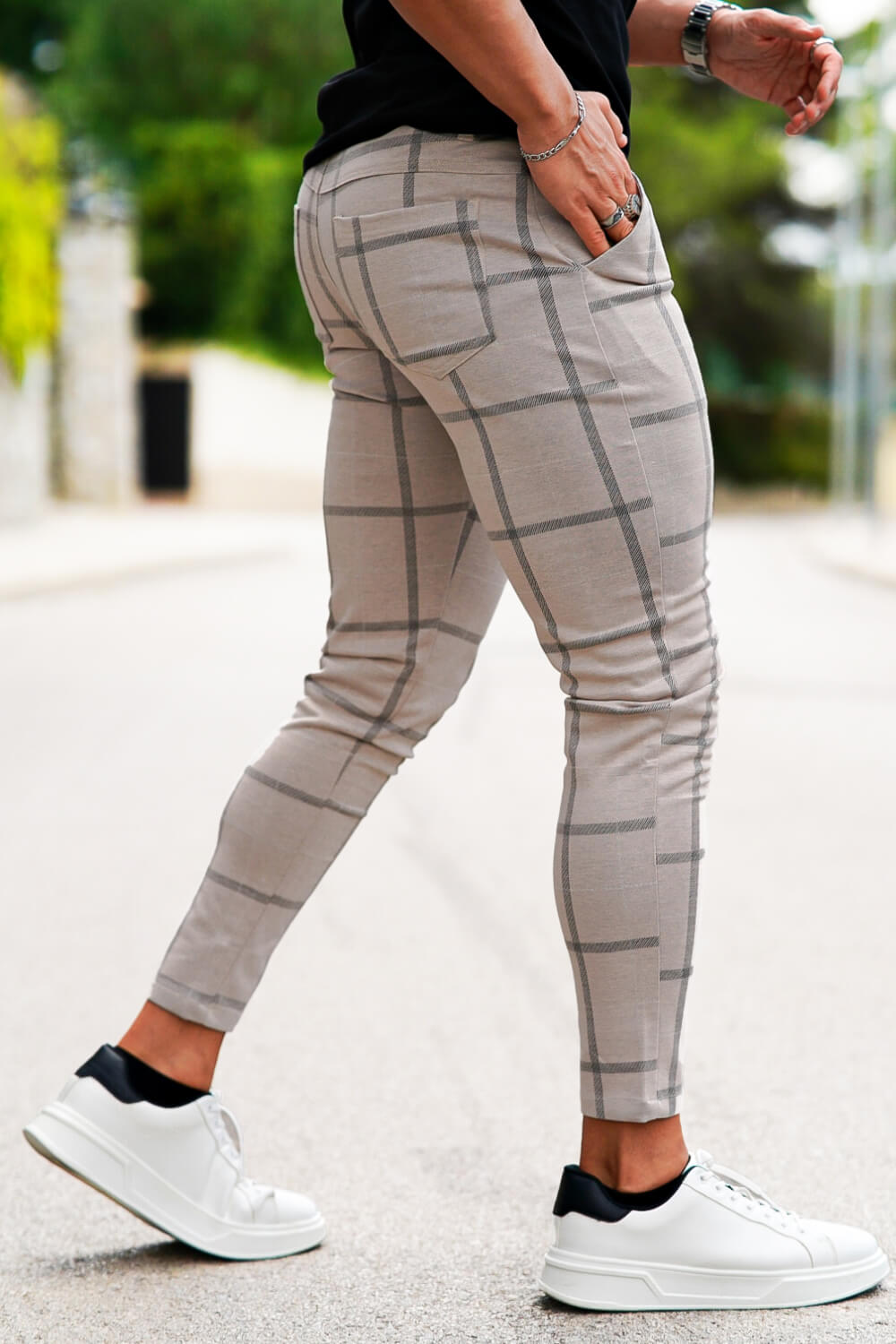 Mens Skinny Pant - Plaid