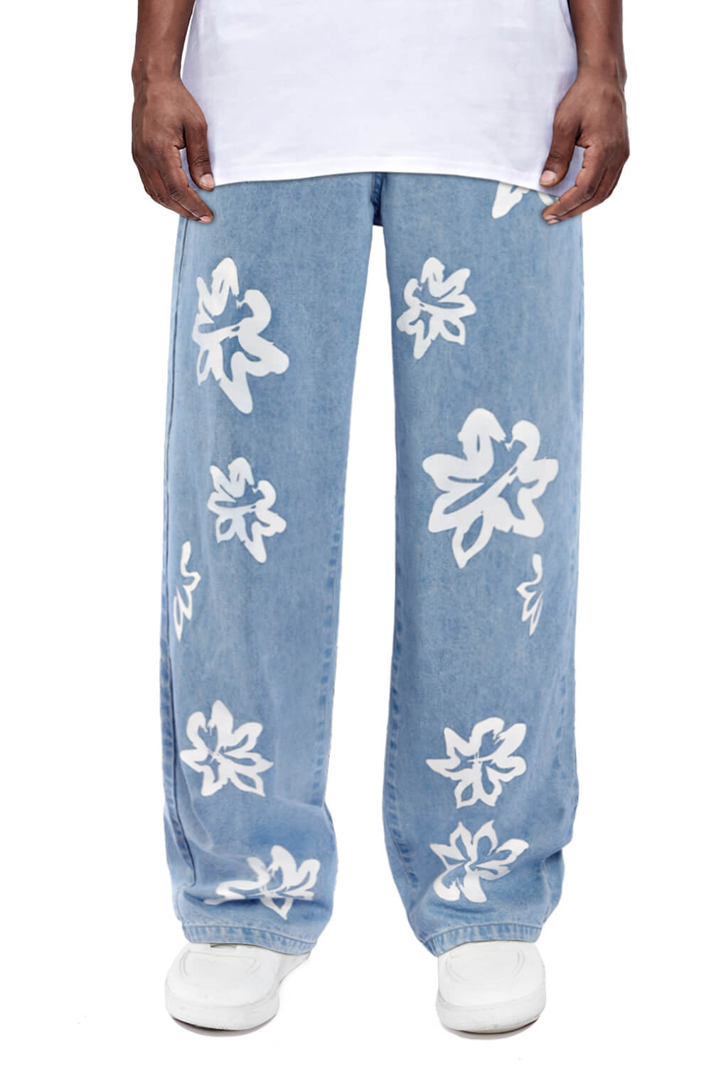 Men's Straight Jean - Blue & Printed