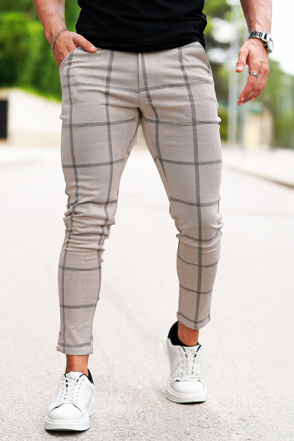 Mens Skinny Pant - Plaid