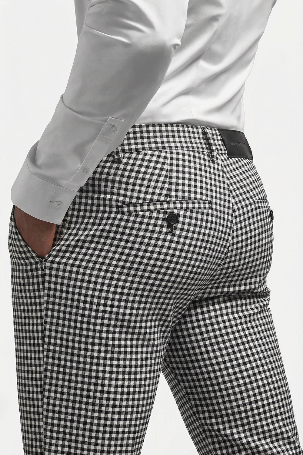 Men's Plaid Pant - Black & White