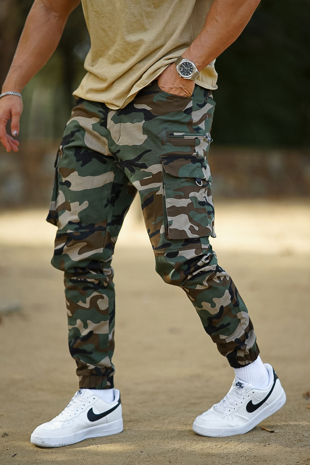 Men's Camouflage Cargo Pant - Army Green