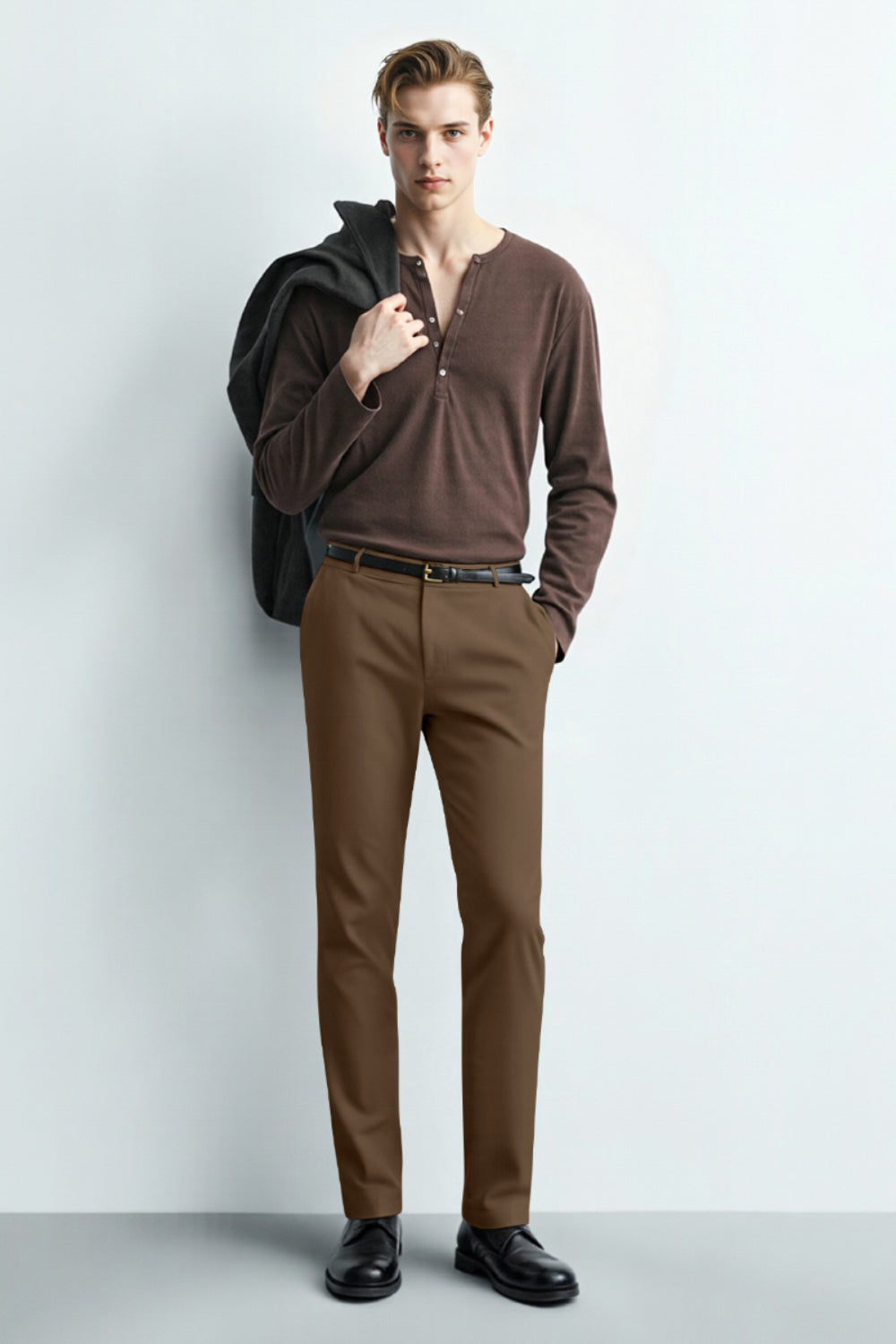 Men's Slim Fit Dress Pant - Camel