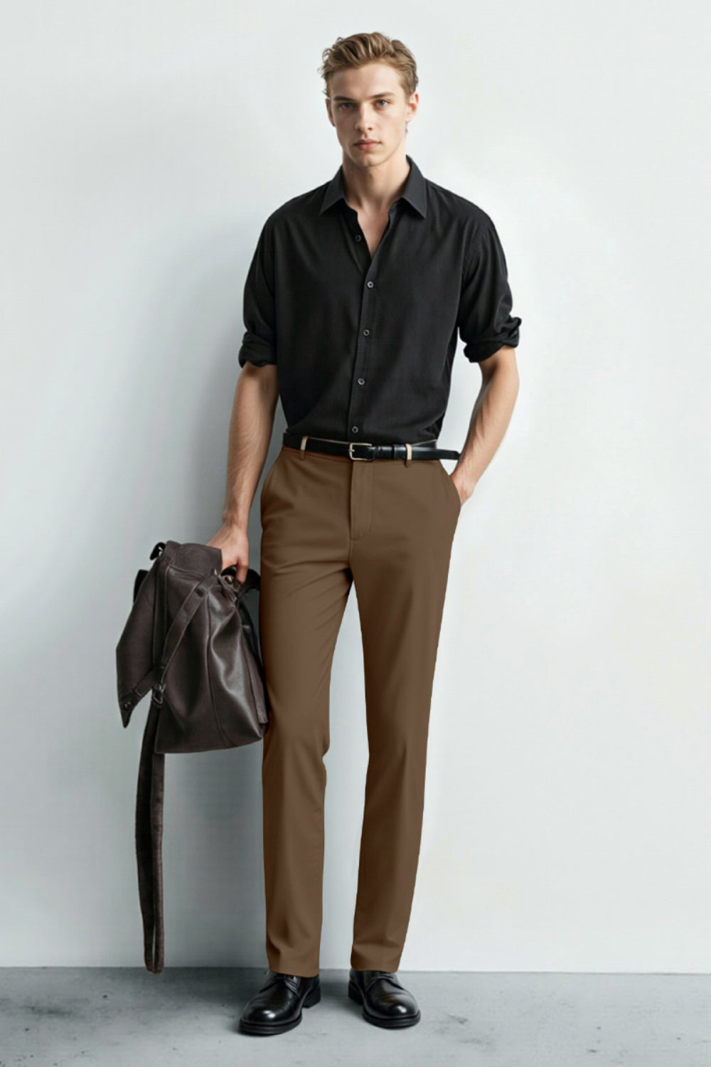 Men's Slim Fit Dress Pant - Camel