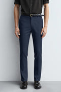 Men's Slim Fit Dress Pant - Dark Blue