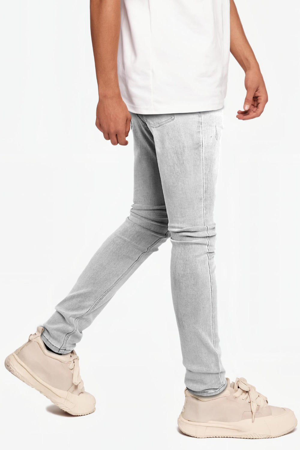 Men‘s Washed Skinny Marble Jean - Grey