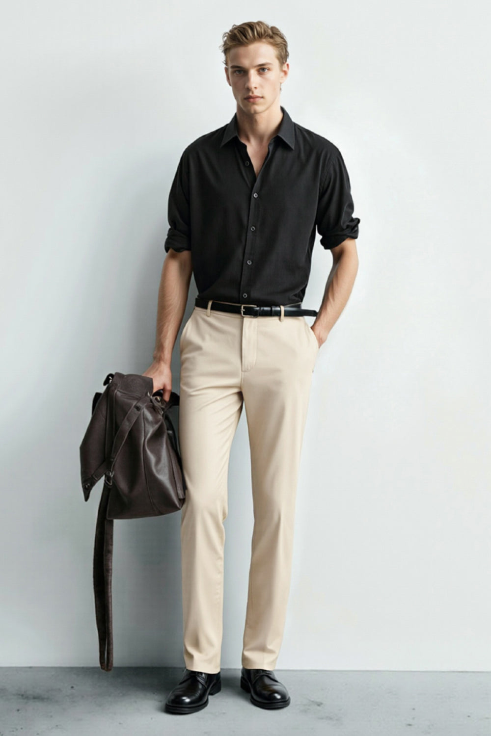 Men's Slim Fit Dress Pant - Beige