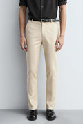 Men's Slim Fit Dress Pant - Beige