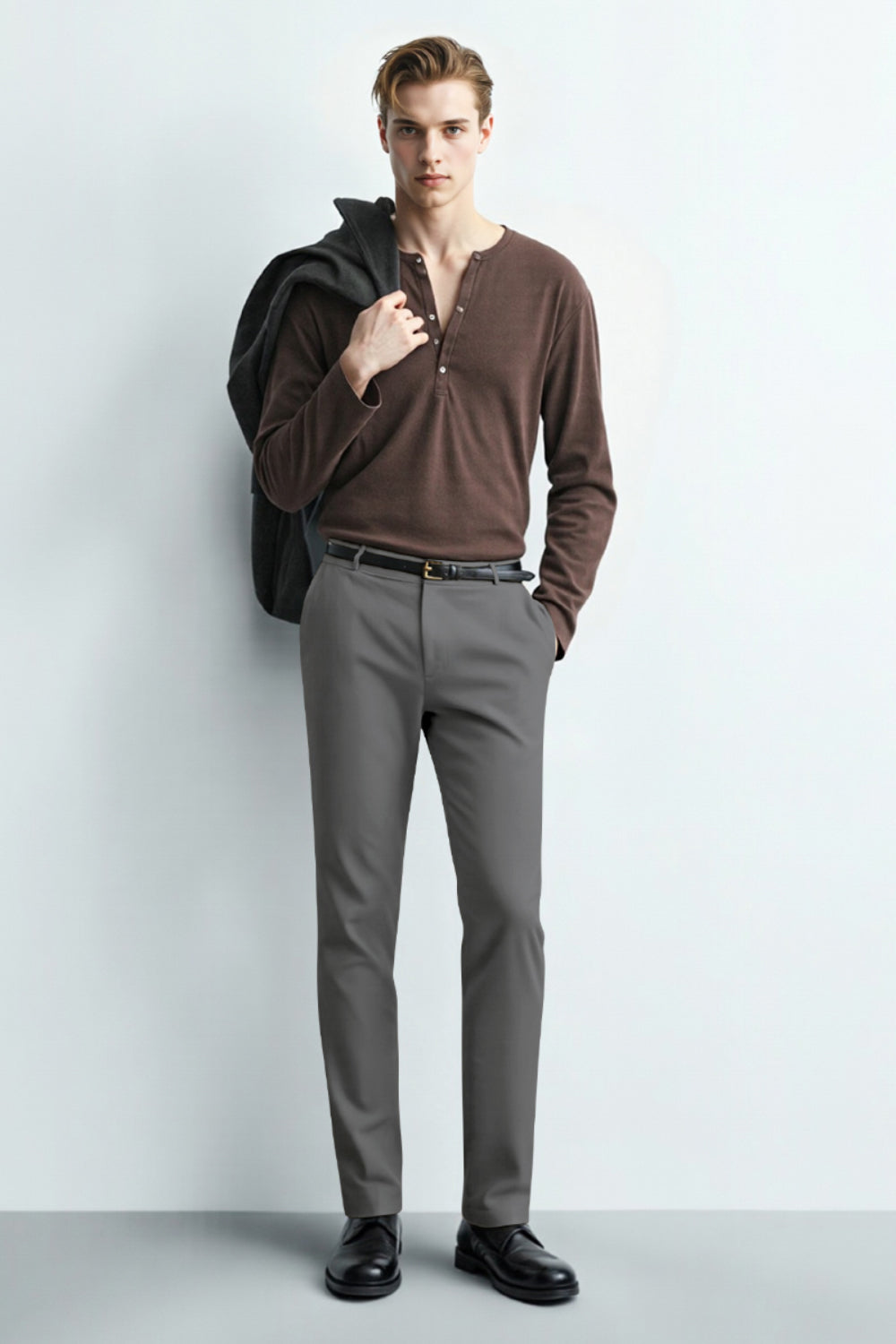 Men's Slim Fit Dress Pant - Grey
