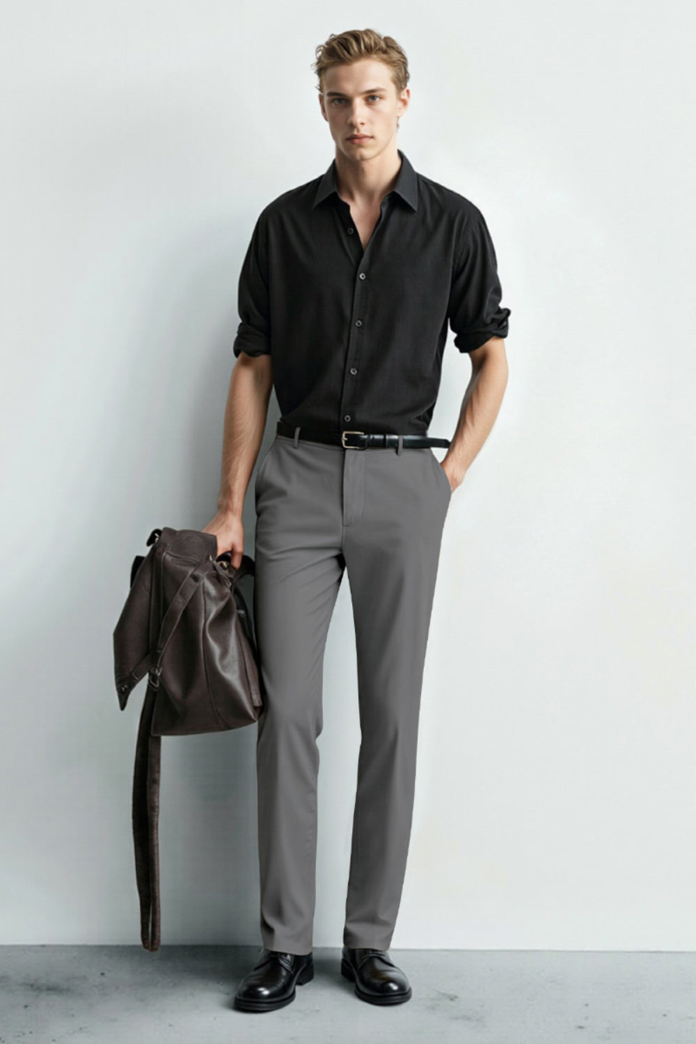 Men's Slim Fit Dress Pant - Grey