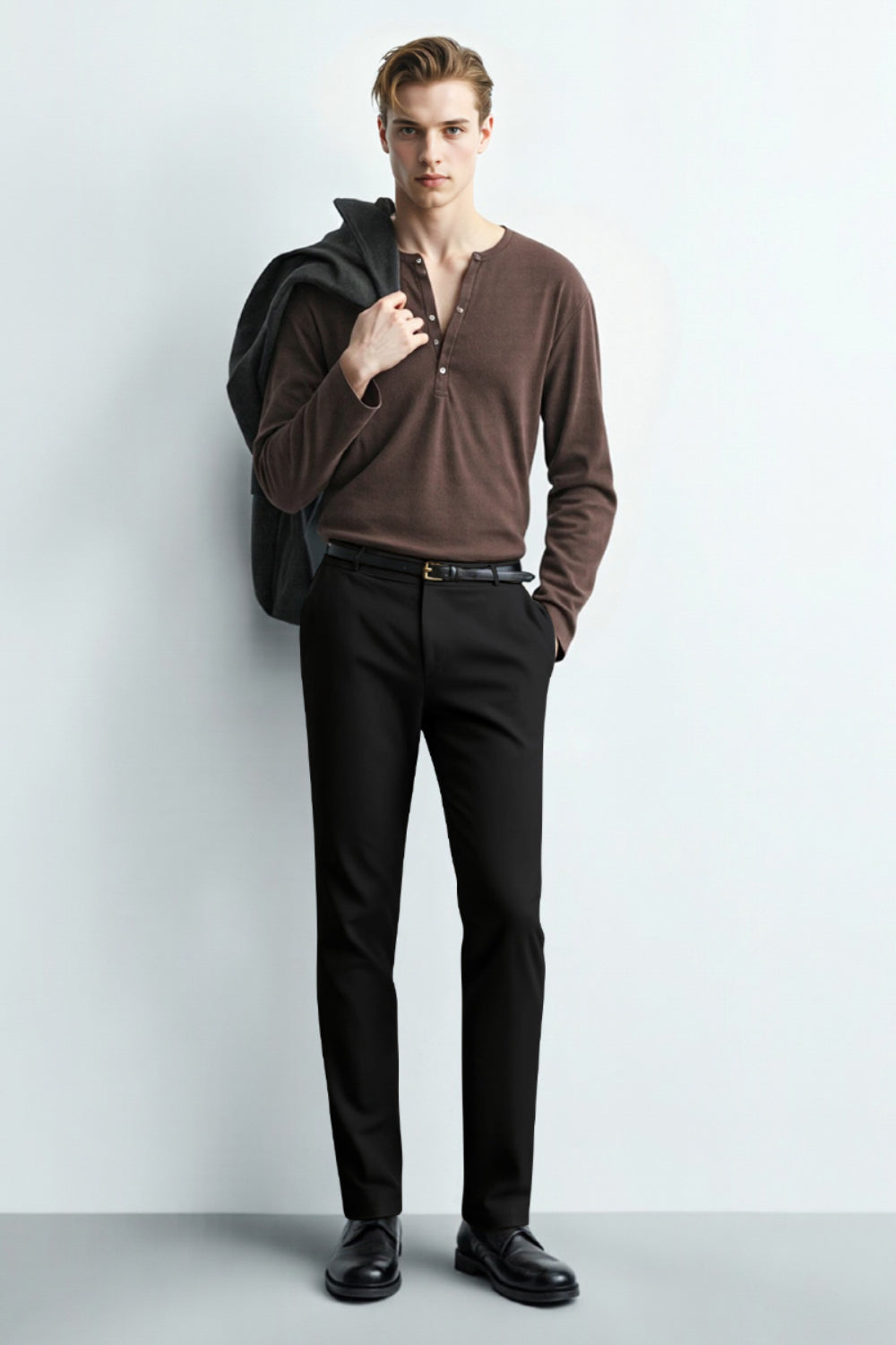Men's Slim Fit Dress Pant - Black