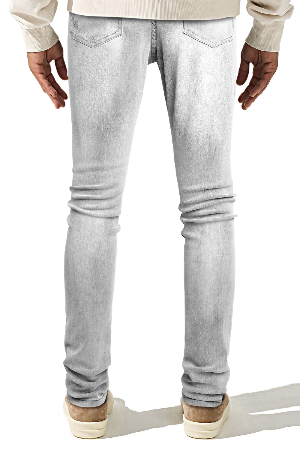 Men‘s Washed Skinny Marble Jean - Grey