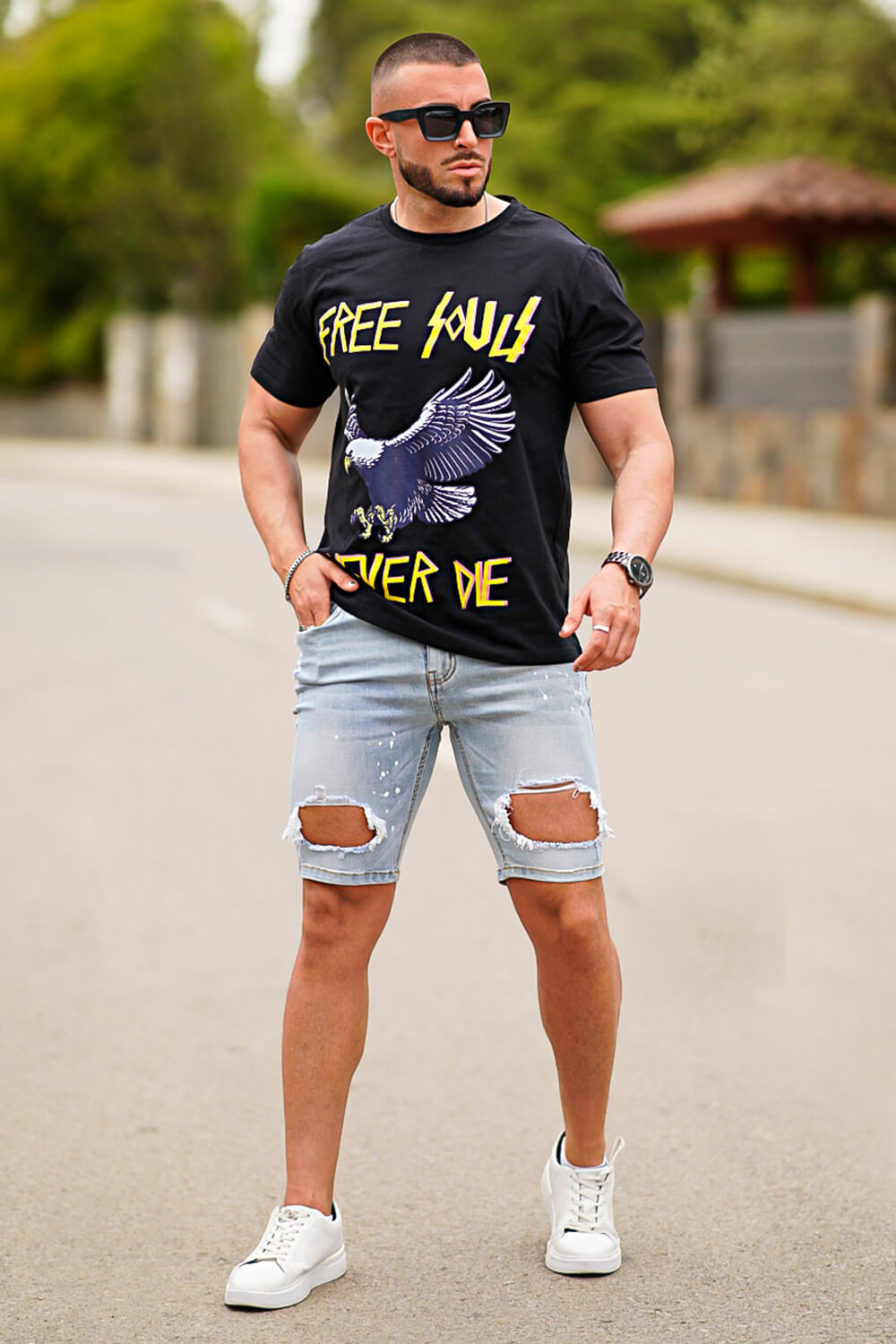 Men's Ripped Short - Blue