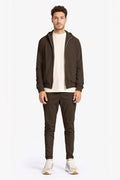 Men's Casual Hoodie Set - Brown