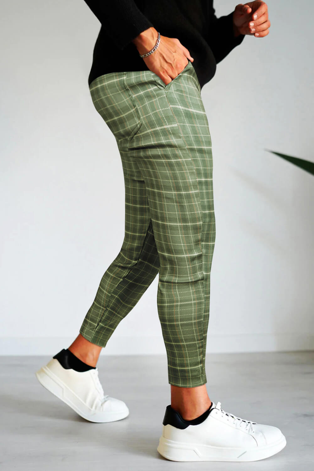 Men's Green Pant - Lattice