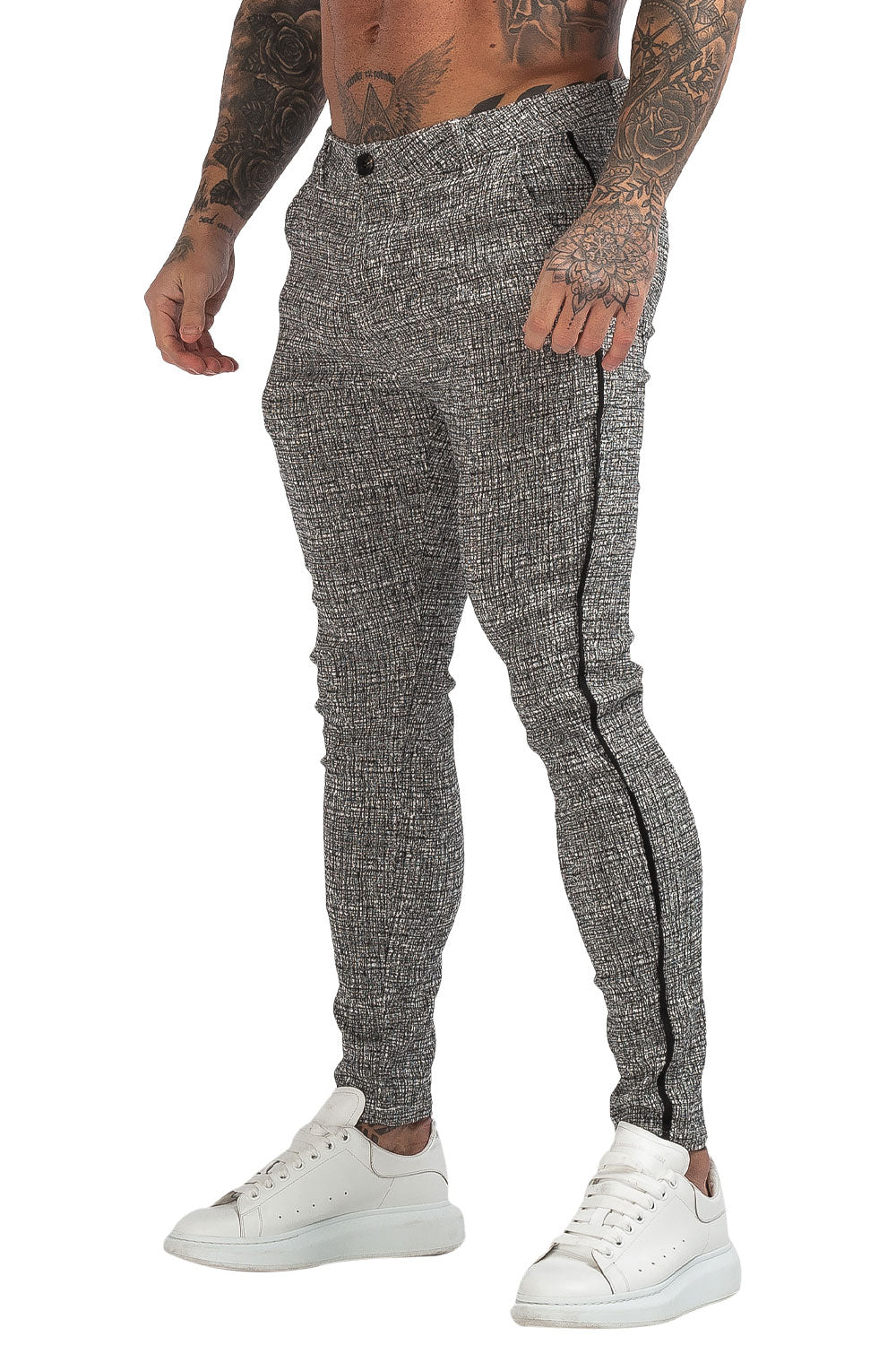 Men's Grey Skinny Pant - Marble Grain