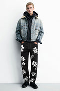Men's Straight Jean - Black & Printed