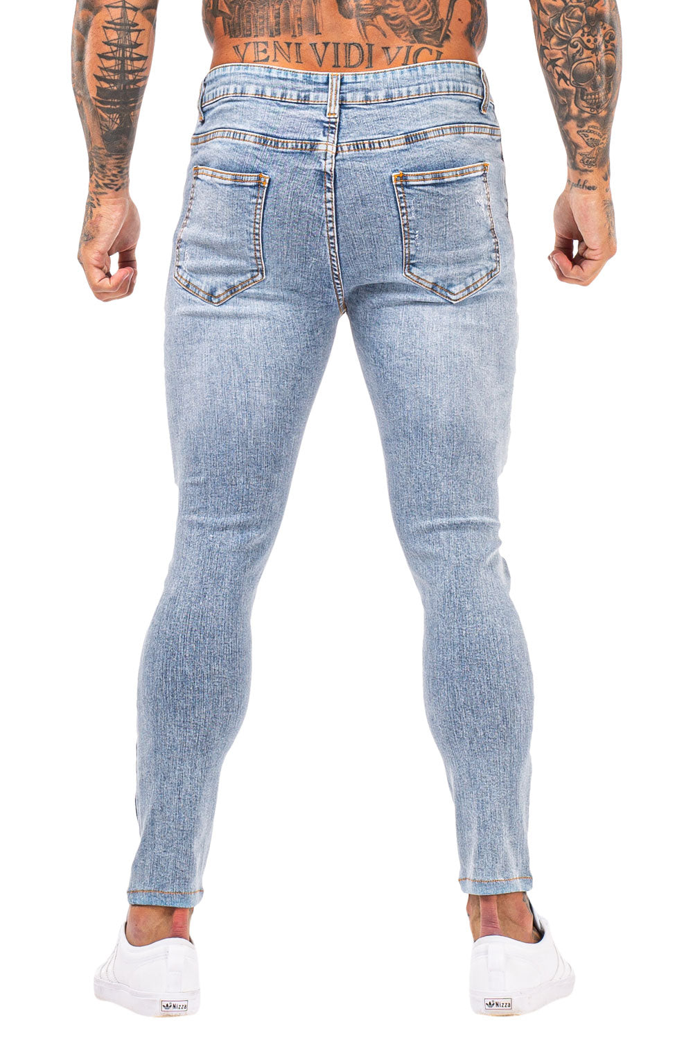 Make old vintage jeans-Light Blue