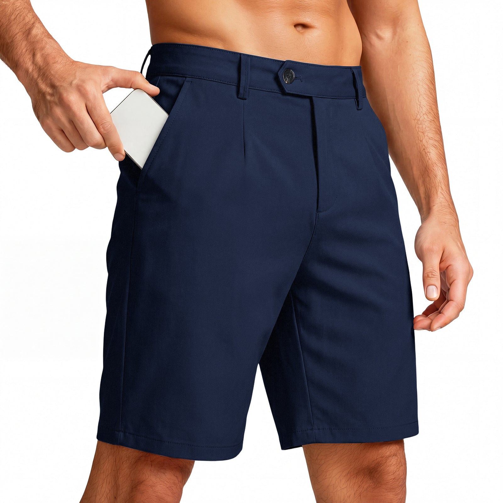 Mens Casual Chino Short - Navy Blue