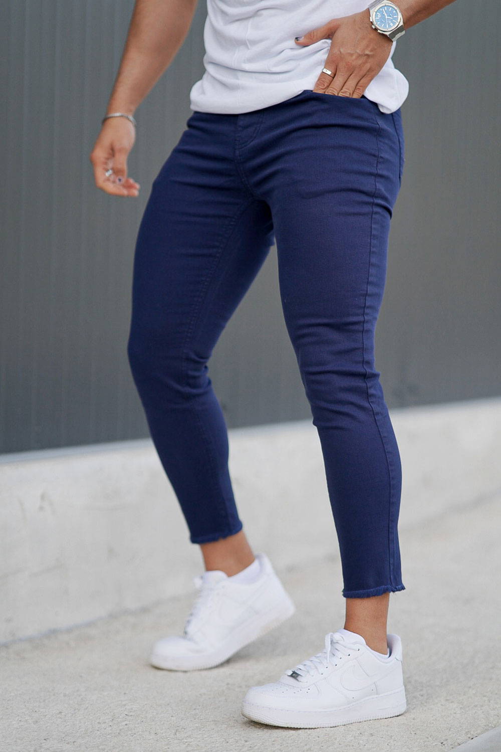 Navy Blue Stretch Jean